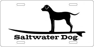 Saltwater Dog License Plate