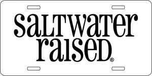 Saltwater Raised License Plate